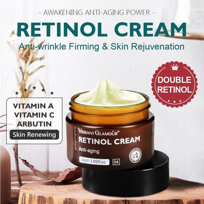 VibrantGlamour Retinol Face Cream Anti Aging, Retinol Hydrating Firming & Revitalizing Cream Anti-Wrinkle