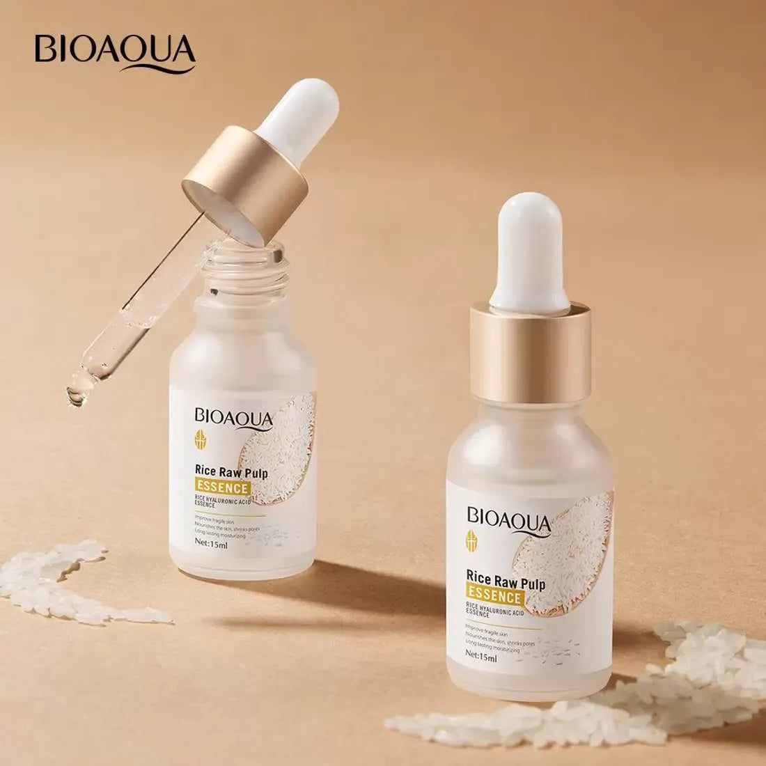 Bioaqua Rice Raw Pulp Essence (Hyaluronic Acid) - 15ml