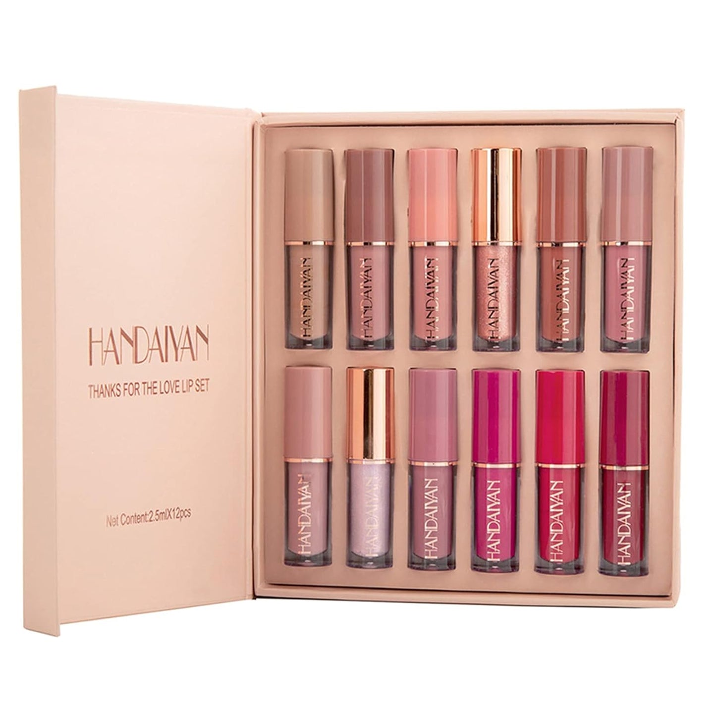 12pcs Handaiyan Matte Liquid Lipstick Set - 12Pcs x 2.5ml