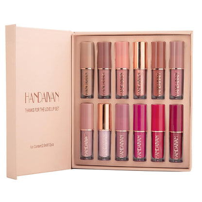 12pcs Handaiyan Matte Liquid Lipstick Set - 12Pcs x 2.5ml