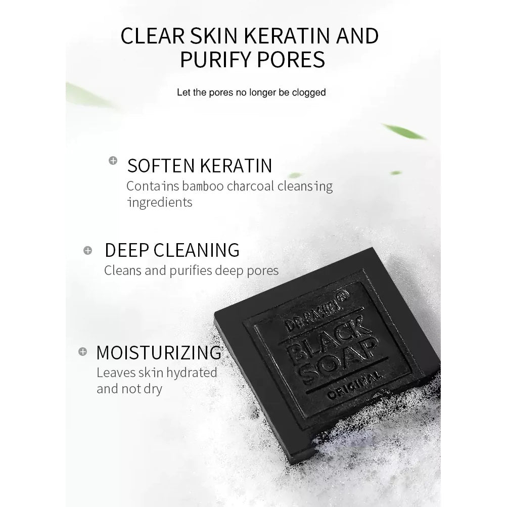 Dr.Rashel Black Soap Collagen & Charcoals Soap - 100g