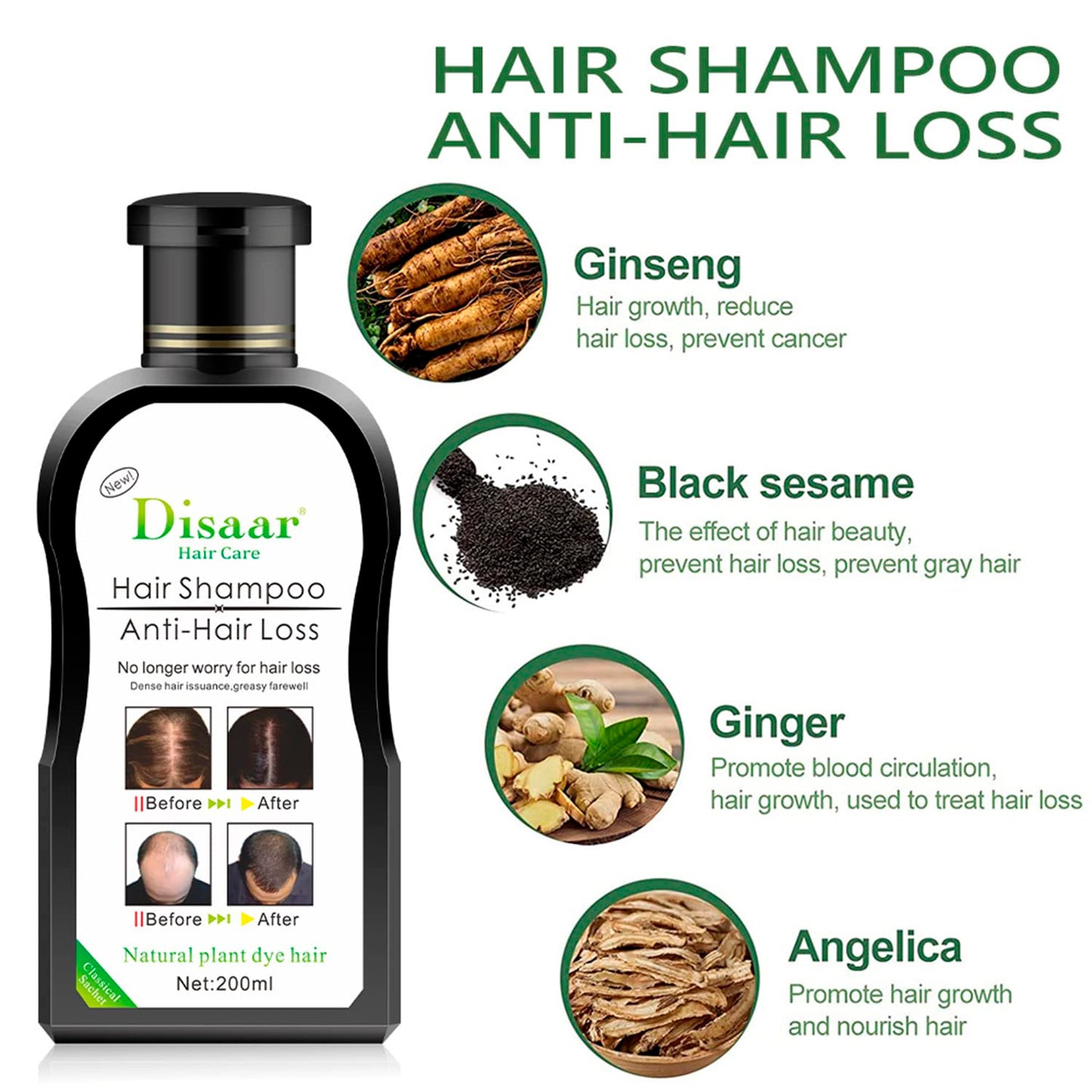 Disaar Hair Shampoo Anti-Hair Loss & Hair Growth - 200ml