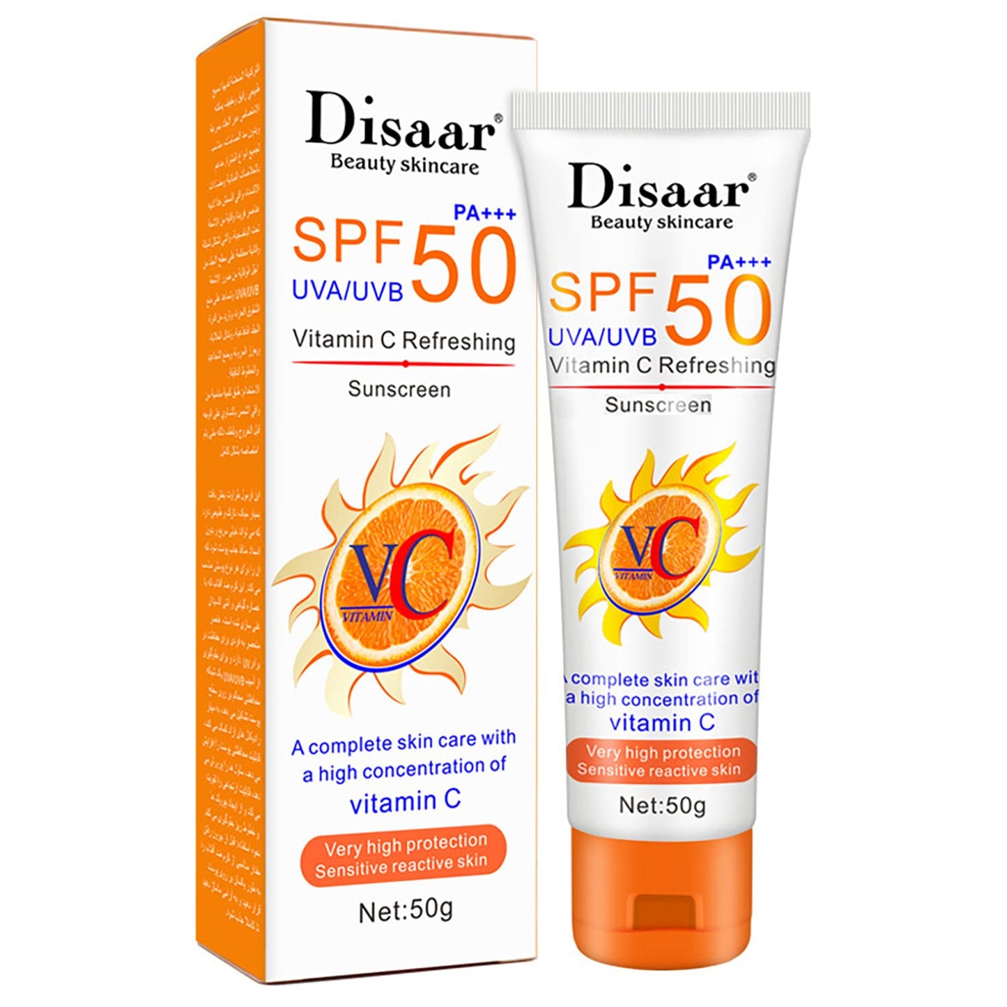 Disaar Spf50 Vitamin C Refreshing Whitening Sun Cream - 50g