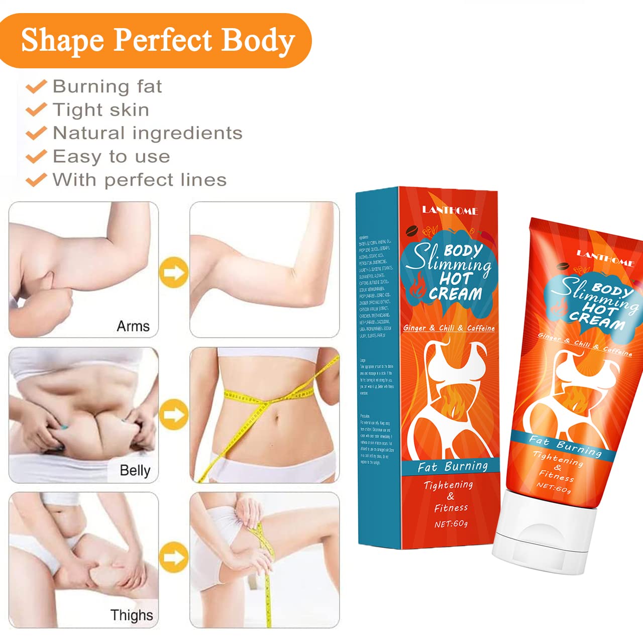 Lanthome Body Slimming Hot Cream - 60g