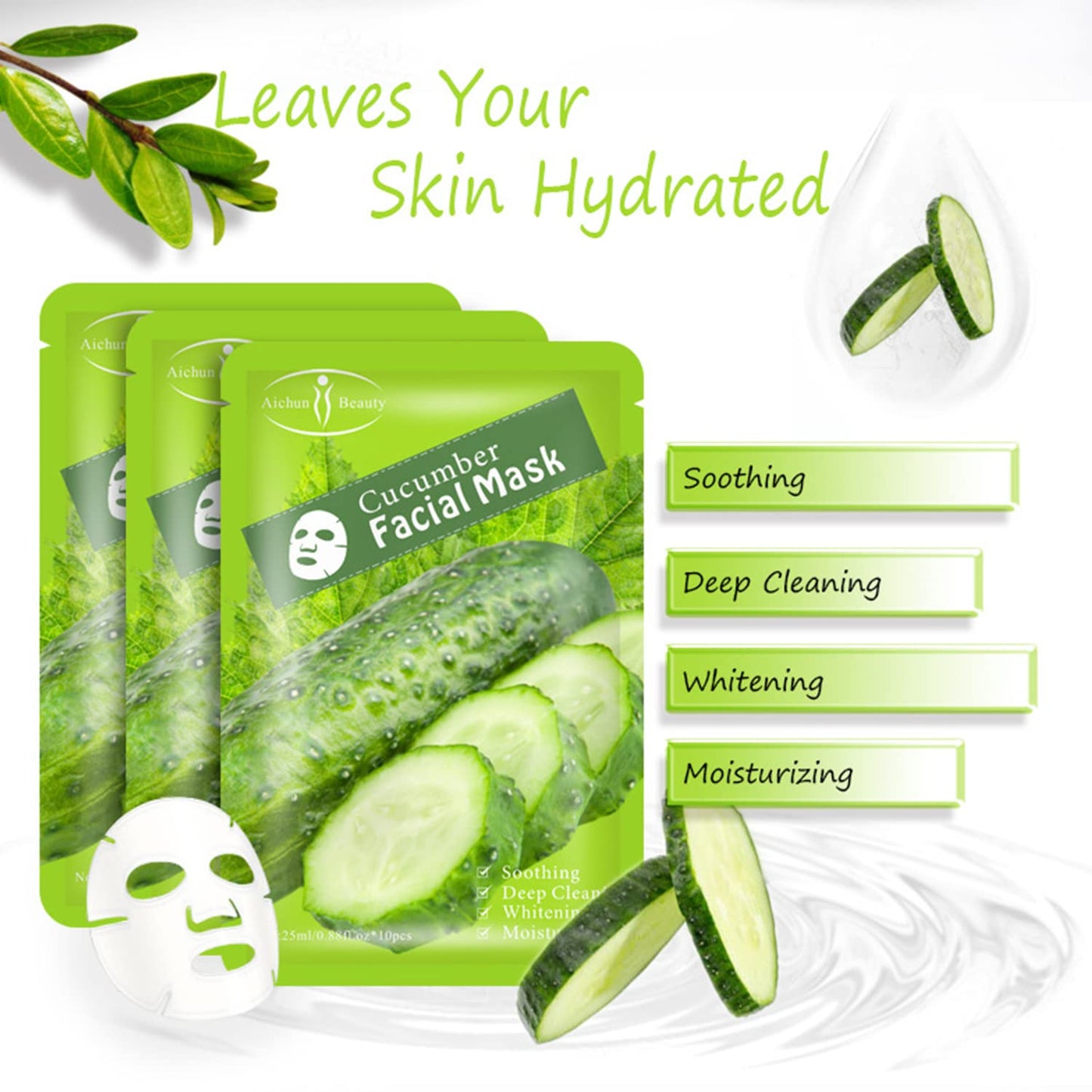 Aichun Beauty Cucumber Facial Mask - 25ml (1 sheet mask)