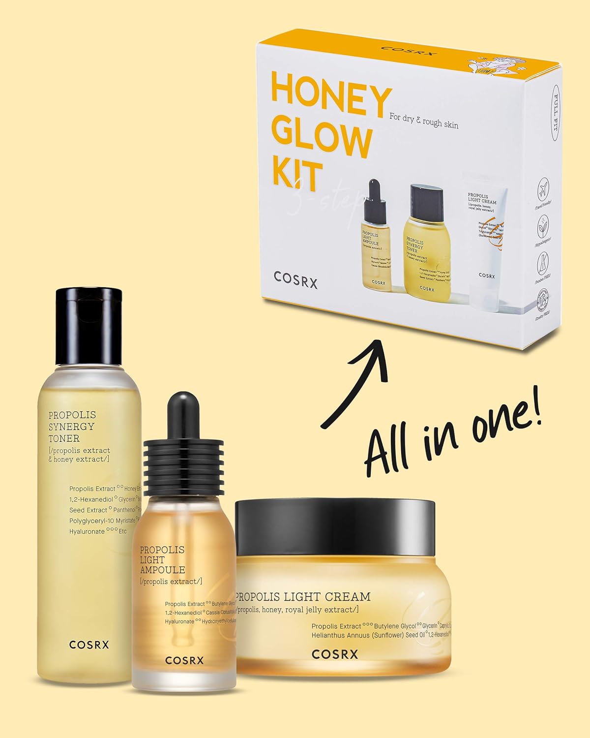 Cosrx Honey Glow Kit - 3 step