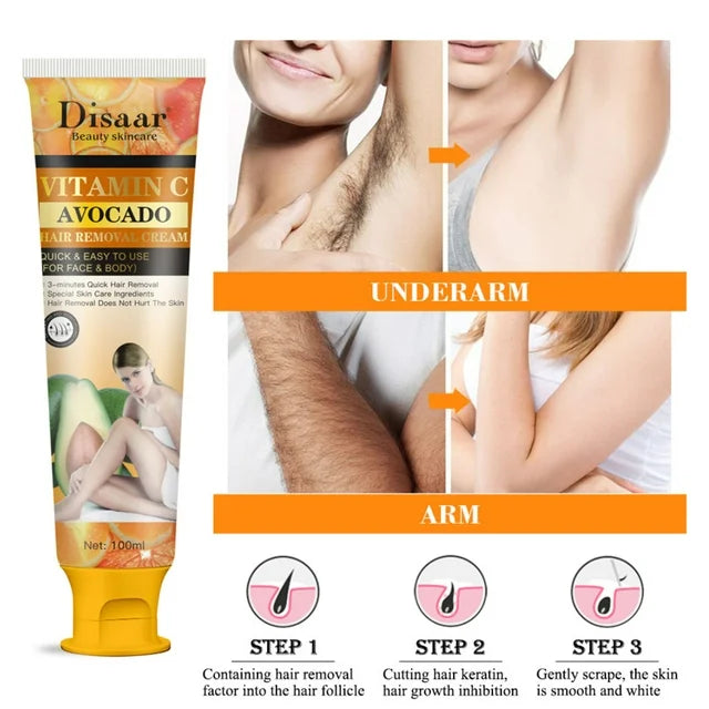 Disaar Vitamin C Avocado Hair Removal Cream - 100ml