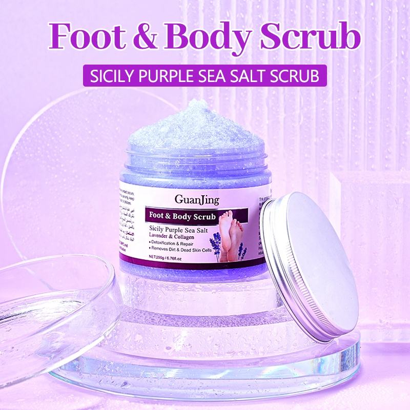 Guanjing Foot & Body Scrub Lavender & Collagen - 200g