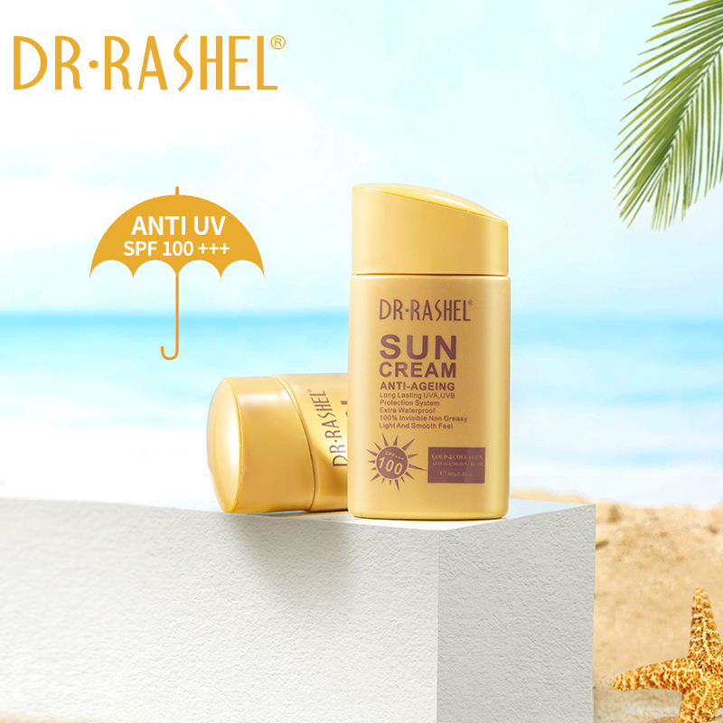 Dr.Rashel Spf100 Sun Cream Gold & Collagen Anti-aging - 80g