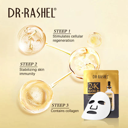 Dr.Rashel 24k Gold Radiance & Anti Aging Essence Mask - 25g