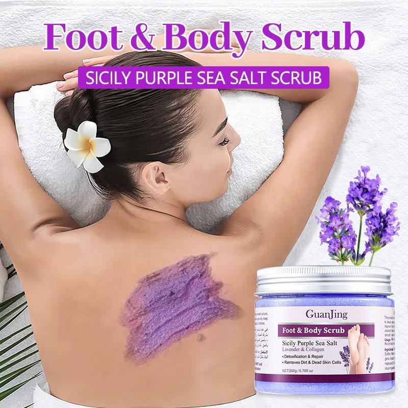 Guanjing Foot & Body Scrub Lavender & Collagen - 200g