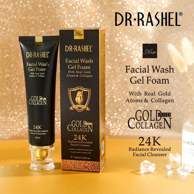 Dr.Rashel Facial Wash Gel Foam Gold And Collagen 24k - 100ml