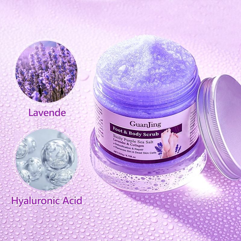 Guanjing Foot & Body Scrub Lavender & Collagen - 200g