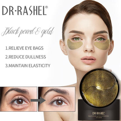 Dr.Rashel Black Pearl & Gold Hydrogel Eye Mask - 60Pcs