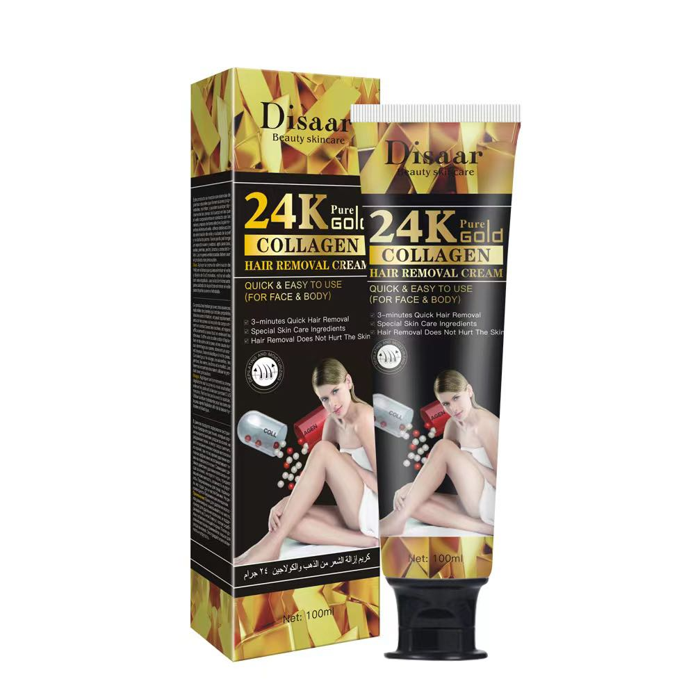 Disaar 24k Pure Gold Collegen Hair Removal Cream - 100ml