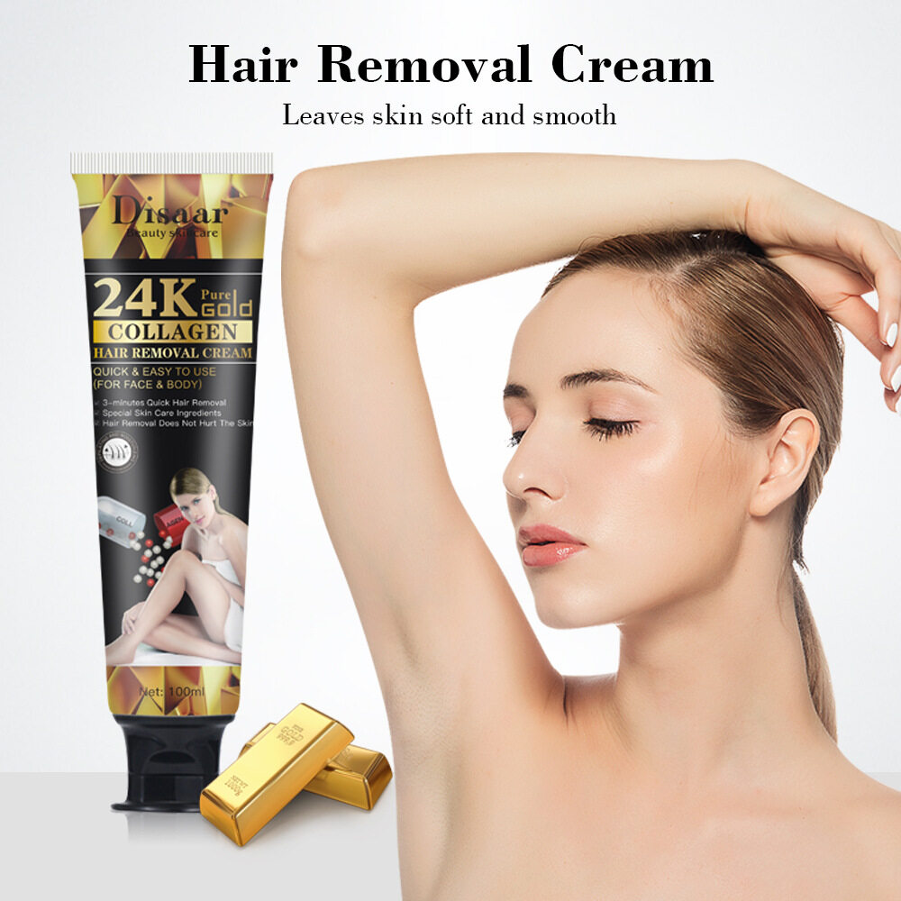 Disaar 24k Pure Gold Collegen Hair Removal Cream - 100ml