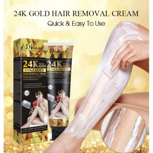 Disaar 24k Pure Gold Collegen Hair Removal Cream - 100ml