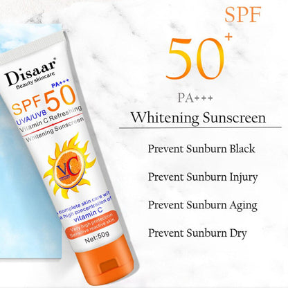 Disaar Spf50 Vitamin C Refreshing Whitening Sun Cream - 50g