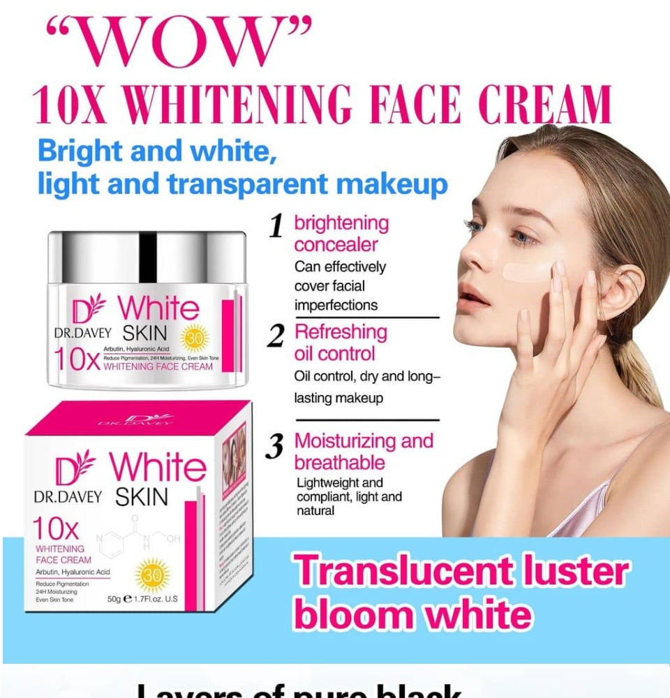 Dr.Davey White Skin 10x Whitening Face Cream - 50g