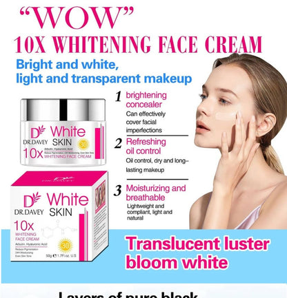 Dr.Davey White Skin 10x Whitening Face Cream - 50g