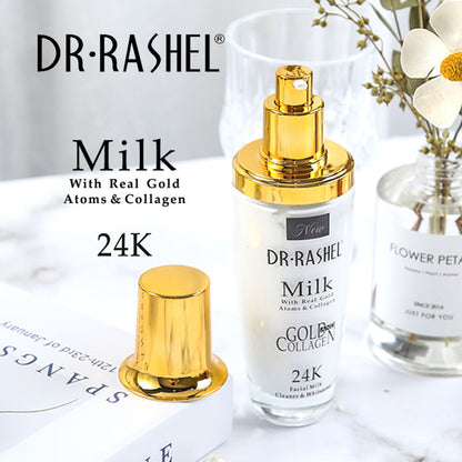 Dr.Rashel Milk With Real Gold Atoms & Collagen _ Facial Milk Cleaner & Whitening - 100ml