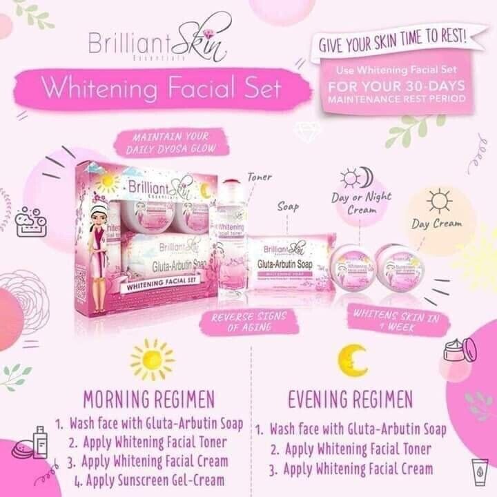 Brilliant Skin Essentials Whitening Facial Set - 4 in 1